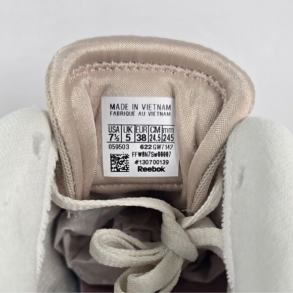 Reebok Classic Leather Womens Beige Running Lace Up Shoes Sneakers 7.5 - Picture 6 of 8